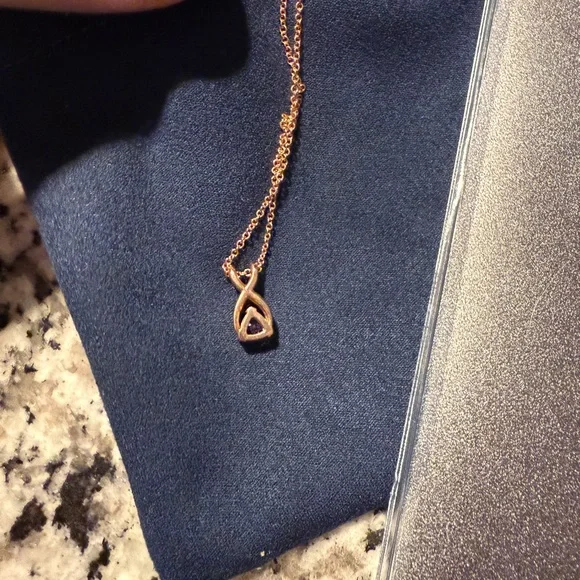 14k Rose Gold Tanzanite Necklace - Picture 5 of 6